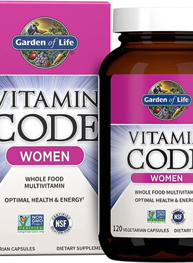 美国Garden of Life Multivitamin Code for Women, 120 Capsules