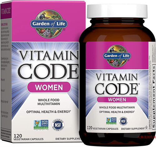 美国Garden of Life Multivitamin Code for Women, 120 Capsules