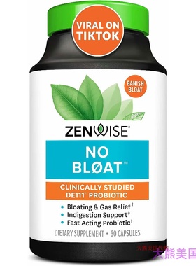 Zenwise No Bloat, Clinically Studied De111 Probiotics