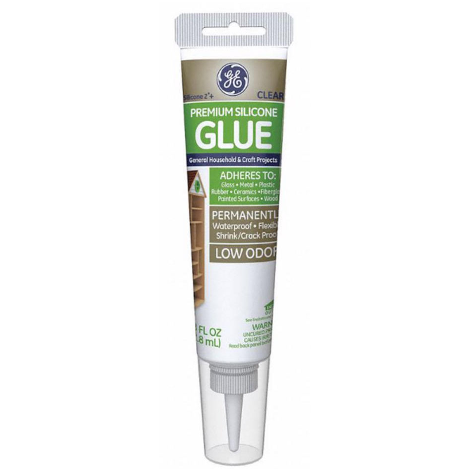 GE Glue Silicone II Clear Non-Paintable, 2.8 oz, GE280