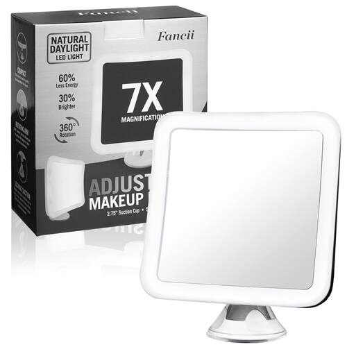 Fancii 7X Magnifying LED Lighted Vanity Makeup Mirror