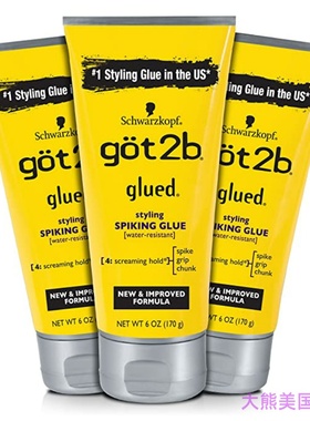 Got2b Styling Spiking Hair Glue, 6 Ounce, 3 Count