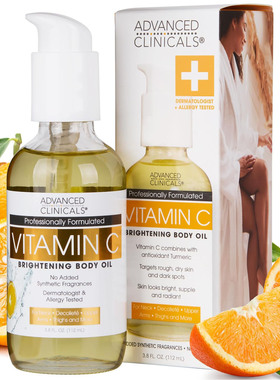Advanced Clinicals Vitamin C Brightening Body Oil, 112 ml
