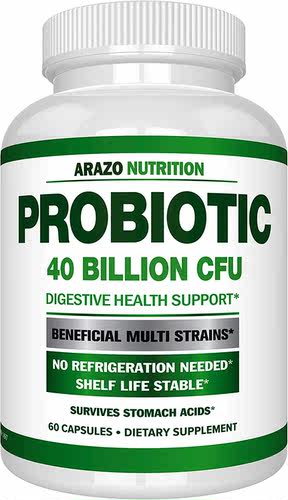 Arazo Nutrition Probiotic 40 Billion CFU, Digestive Health