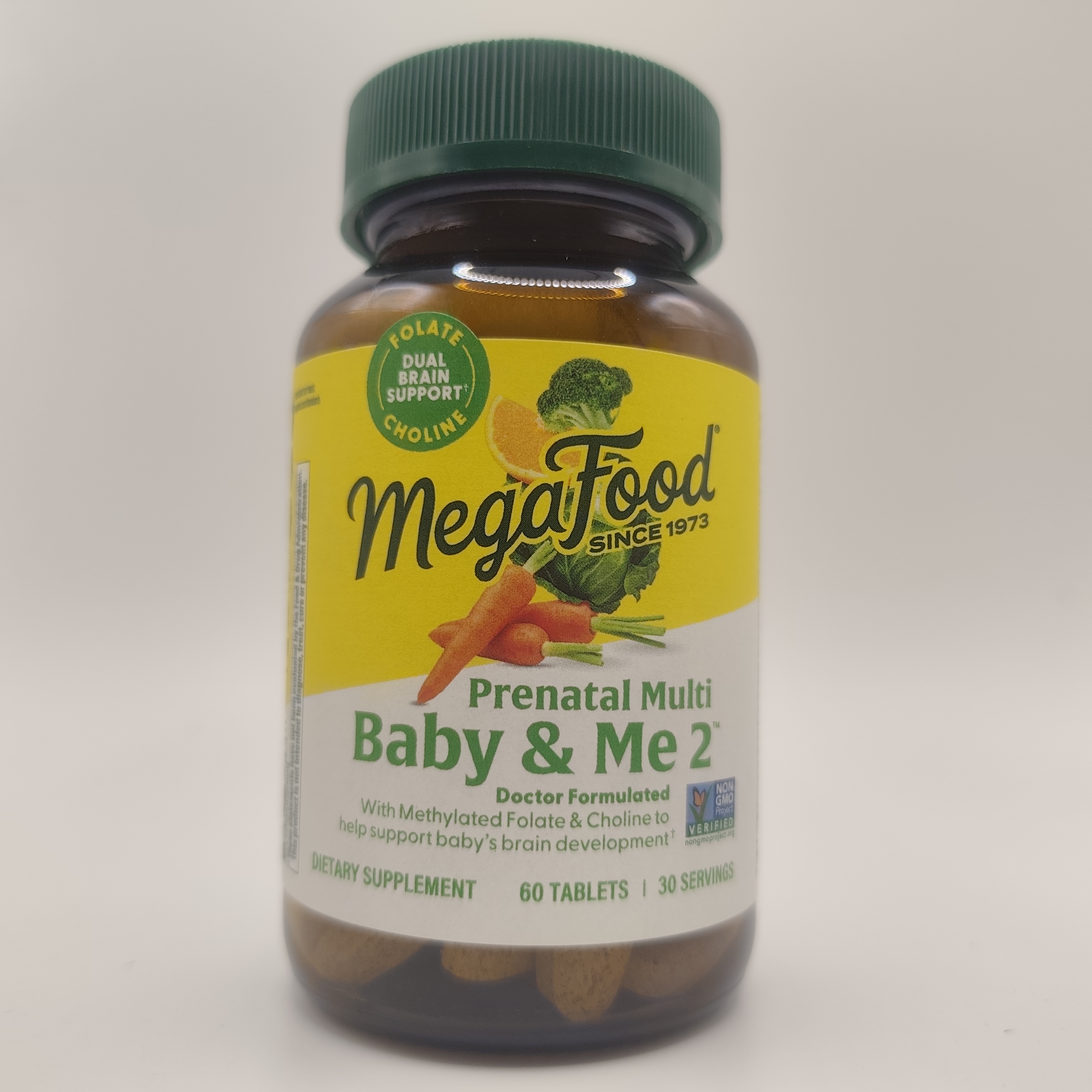 MegaFood Baby & Me 2 Prenatal Multivitamin with Folate