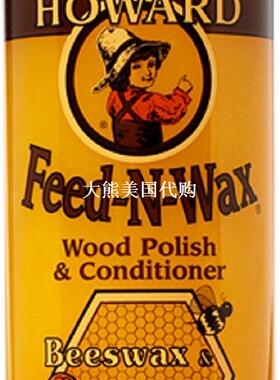 Howard FW0016 Feed-N-Wax Wood Polish and Conditioner, 16-OZ