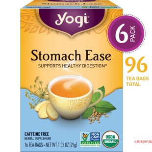 Yogi Tea, Stomach Ease supports health digestion, Pack of 6
