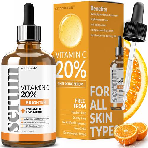 ArtNaturals Brighten Enhanced Hydration Vitamin-C 20% Serum