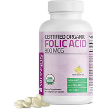 Bronson Organic Folic Acid 800 mcg, 360 Tablets