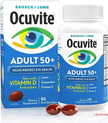 Bausch + Lomb Ocuvite Adult 50+ Eye Health, with Vitaimin D