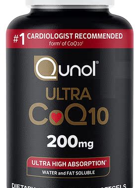 Qunol Ultra CoQ10, 200mg, Ultra High Absorption, 60 softgels