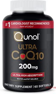 Qunol Ultra CoQ10, 200mg, Ultra High Absorption, 60 softgels