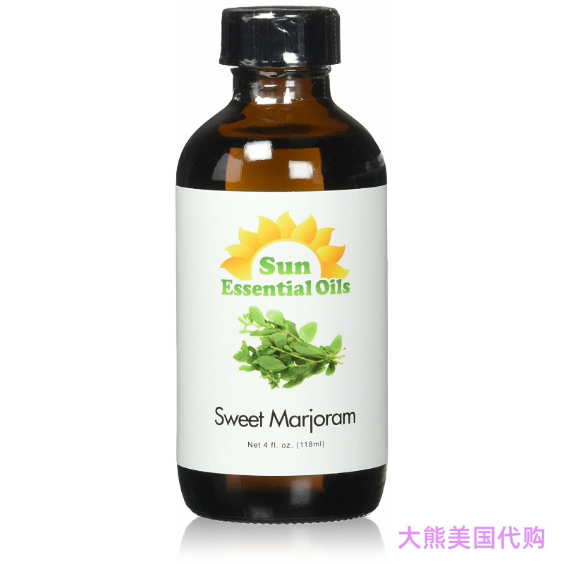 Sweet Marjoram Essential Oil by Sun Organic, 4 ounce