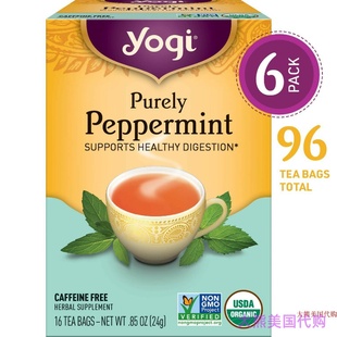Yogi Tea, Purely Peppermint support healthy digestion, 6Pack