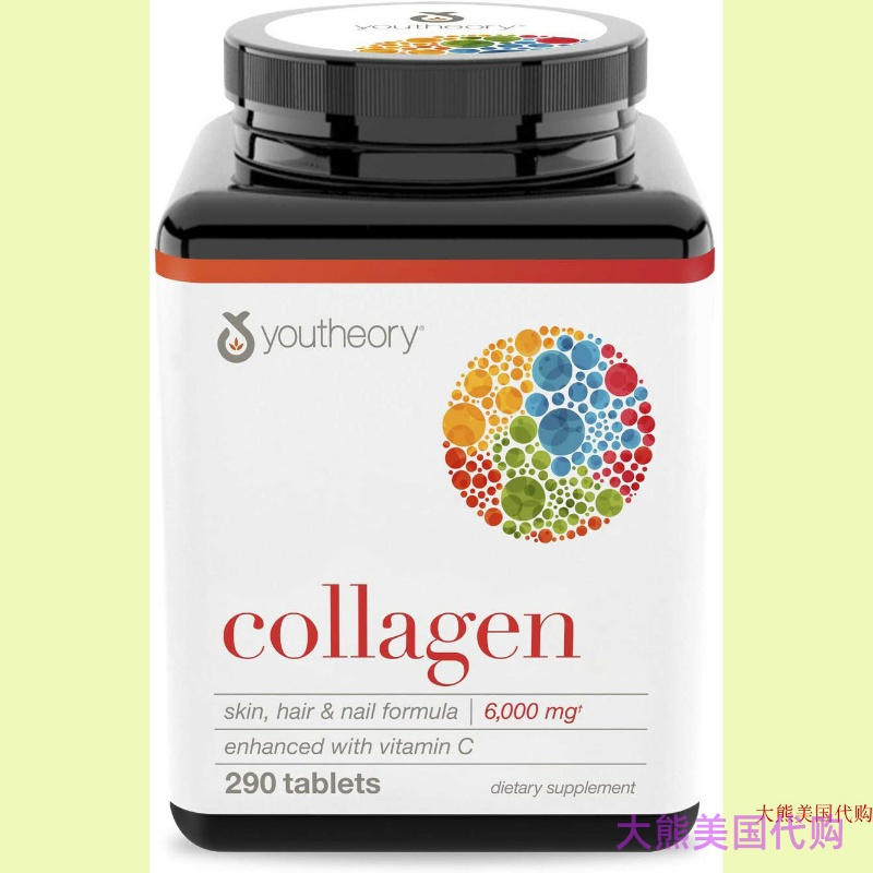 Youtheory Collagen with Vitamin C, 290 Count 蛋白粉含维生素C