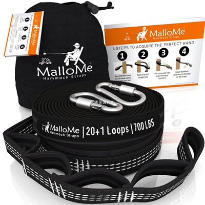 MalloMe XL Hammock Straps - Camping Hammock Accessories