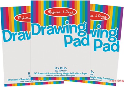 Melissa & Doug Drawing Paper Pad (9 x 12 inches) - 50 Sheets