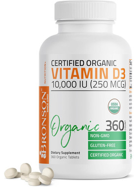 Bronson Vitamin D3 10,000 IU (250 mcg), 360 Tablets