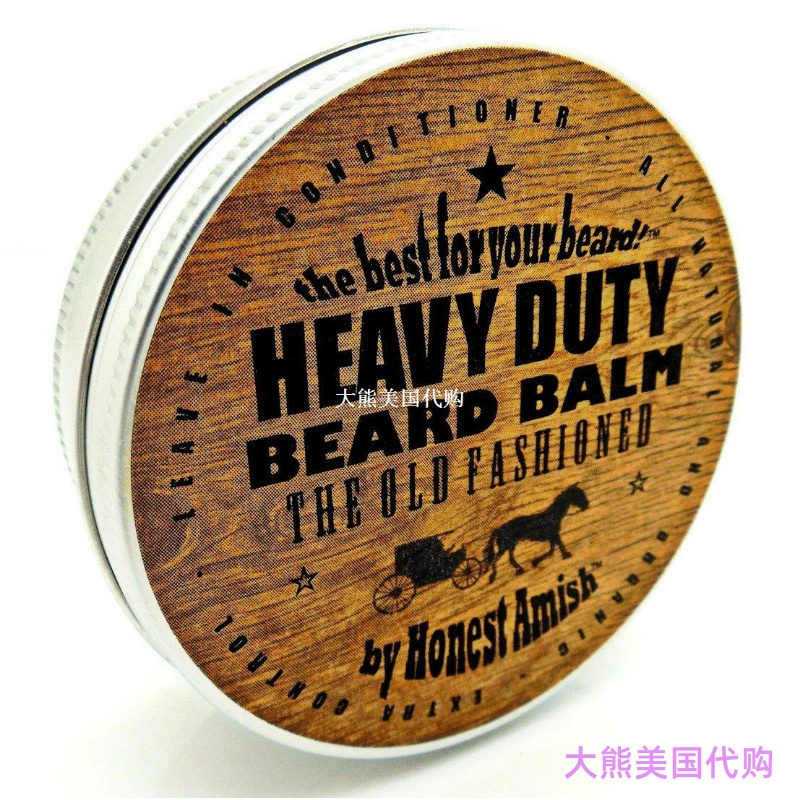 Honest Amish Heavy Duty Beard Balm -New Large 4 Oz Twist Tin