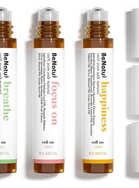 Benatu Essential Oil Blends Set, Breathe, Focus on, Happines