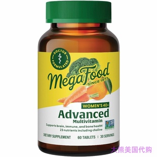 MegaFood Women's 40+ Advanced Multivitamin 女士多种维生素