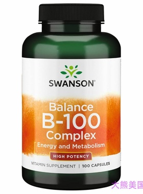 Swanson Balance Vitamin B-100 Complex, Energy and Metabolism