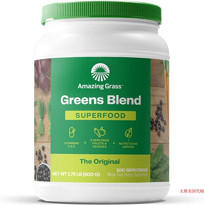 Amazing Grass Greens Blend Superfood Powder, Original, 800g