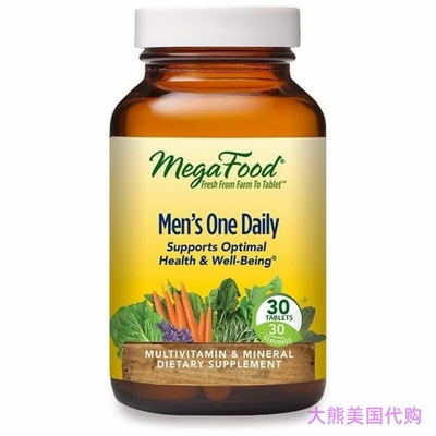 MegaFood Men's One Daily Multivitamin, 男士日常多种维生素