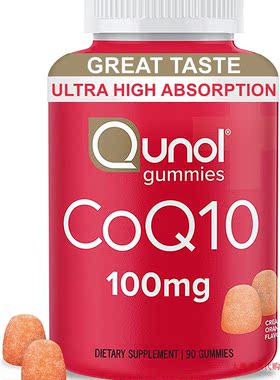 Qunol CoQ10 Gummies 100mg, Ultra High Absorption