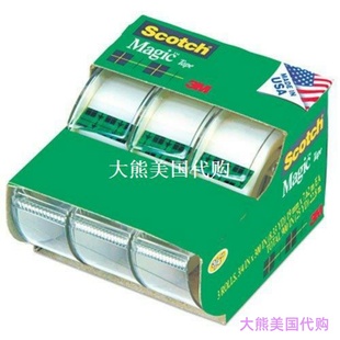 Scotch Magic Tape 3105, 3/4 x 300 Inches, Pack of 3 魔术胶带
