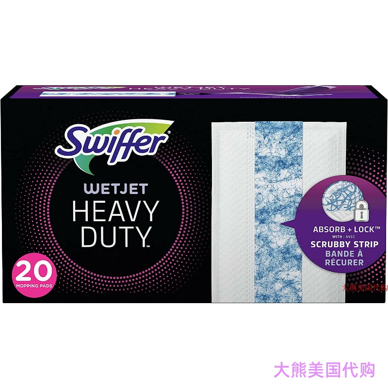 Swiffer Wetjet Heavy Duty Mop Pad Refills for Floor Mopping