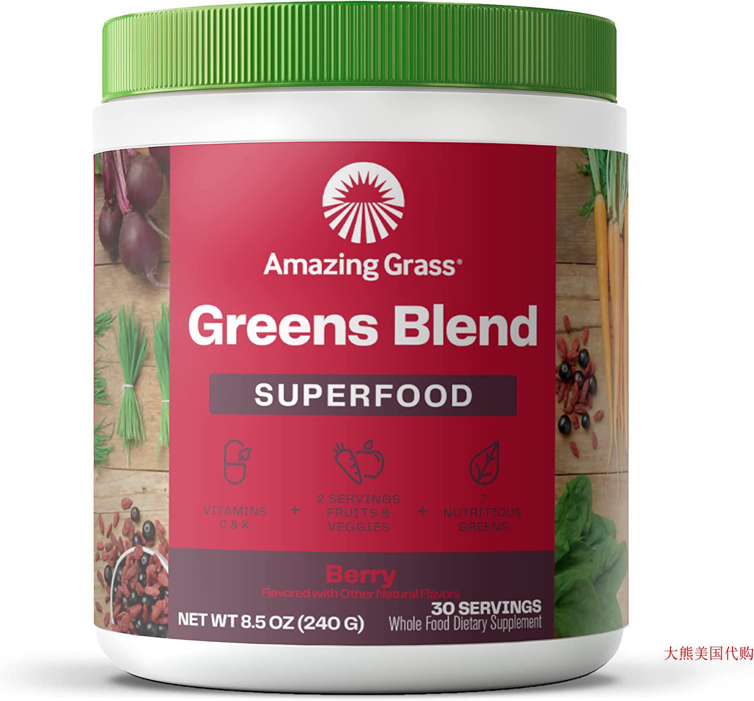 Amazing Grass Greens Blend Superfood: Super Greens Powder - 实物图
