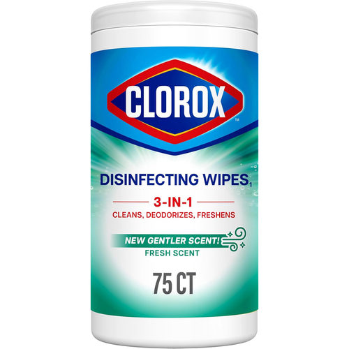 Clorox Disinfecting Cleaning Wipes, New Gentler Scent, 75 ct