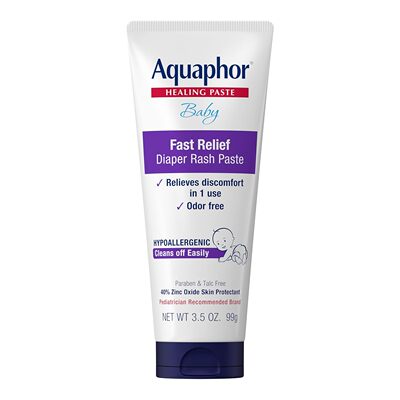 Aquaphor Baby Fast Relief Diaper Rash Paste with Zinc Oxide