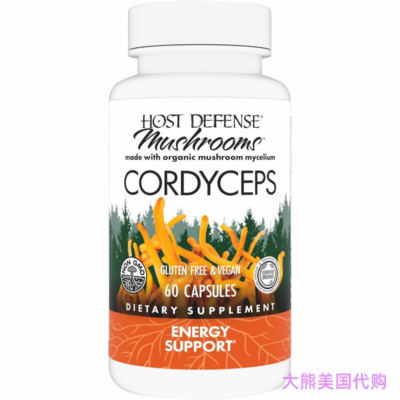 Host Defense Cordyceps Capsules - Immune & Energy Support