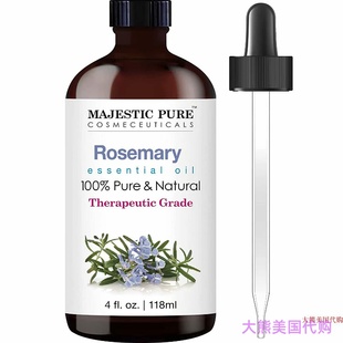 迷迭香精油 Majestic Pure Rosemary Essential Oil, 4 fl. oz