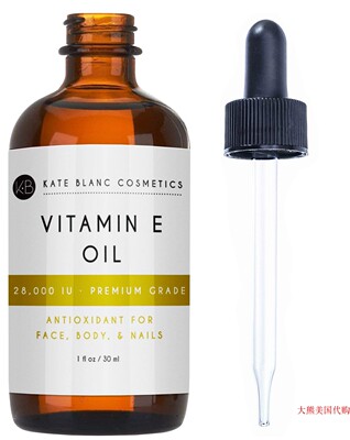 Vitamin E Oil by Kate Blanc. Moisturizes Face and Skin, 4 oz
