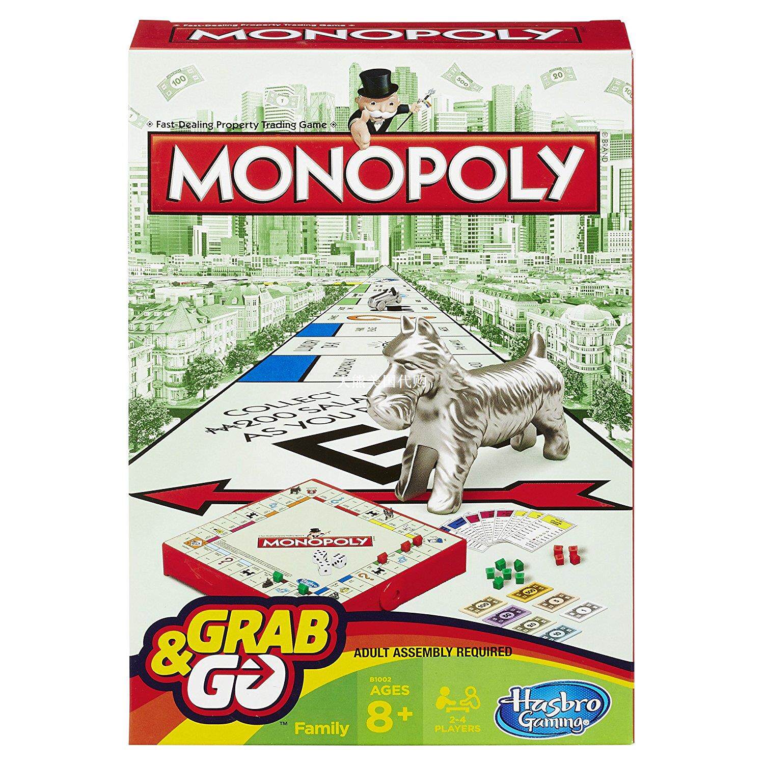 Monopoly Grab and Go Game (Travel Size) by Hasbro图片