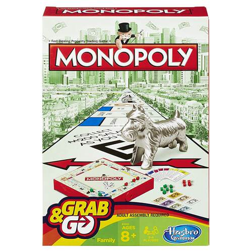 Monopoly Grab and Go Game (Travel Size) by Hasbro