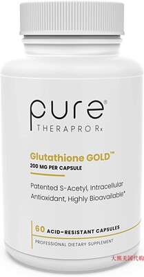 Pure Therapro Rx S-Acetyl Glutathione Gold, 200mg, 60 DRcaps