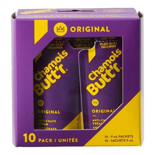 Chamois Butt'r Original Anti-Chafe Cream, 10-pack of 9mL