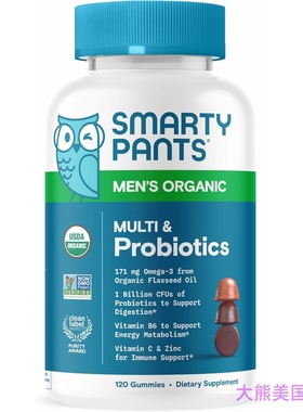 SmartyPants Multivitamin & Probiotics for Men, 120 Gummies