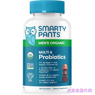 SmartyPants Multivitamin & Probiotics for Men, 120 Gummies