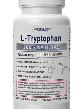 L-Tryptophan by Superior Labs - 500mg, 120 Vegetable Caps