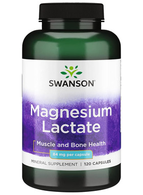 Swanson Magnesium Lactate, Magnesium Lactate, 120 Capsules