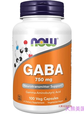 NOW Foods Gaba 750mg, 100 Vcaps