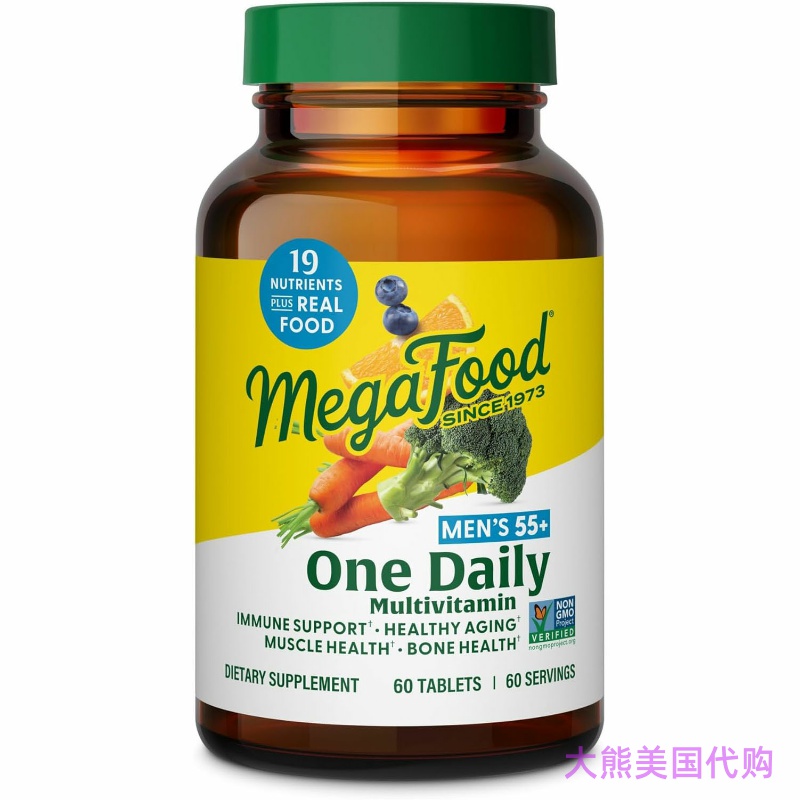 MegaFood Men's 55+ One Daily Multivitamin 55+男士多种维生素