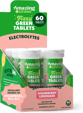 Amazing Grass Electrolyte Tablets, Fizzy Greens Water Flavor