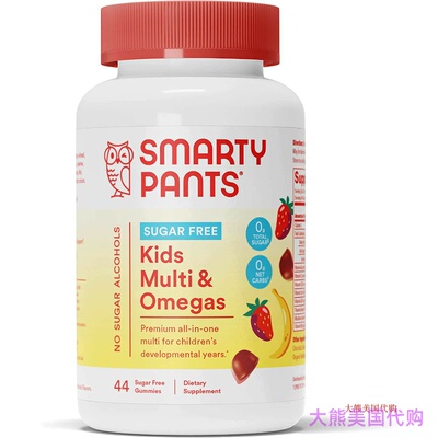 SmartyPants Kids Multivitamin & Omegas Gummies, Sugar Free