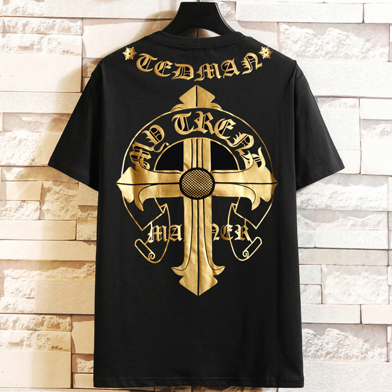 加肥加大肥佬特大400斤烫金短袖